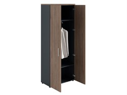 Шкаф ПРАКТИК NW 2080L гардеробный закрытый темный орех/антрацит К35599232017 - фото 709610
