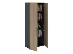 Шкаф ПРАКТИК NW 2080/4 закрытый вяз натуральный/антрацит К35599362016 - фото 709626