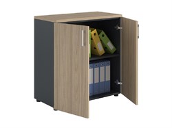 Шкаф ПРАКТИК NW 0880 закрытый вяз натуральный/антрацит К35599370816 - фото 709631