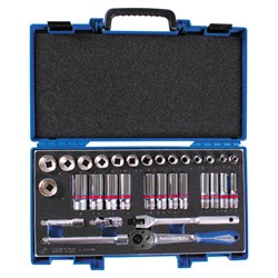 Набор торцевых головок с принадлежностями 3/8", двенадцатигранные, 1/4"-15/16" мм, 32 предмета KING TONY 3032SRV TONY - фото 714721