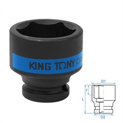 Головка торцевая ударная шестигранная 1/2", 35 мм KING TONY 453535M TONY - фото 714761