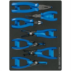 Набор съемников стопорных колец, пассатижей и бокорезов, ложемент, 7 предметов KING TONY 9-40207GPV02 TONY - фото 714821