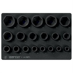 Набор ударных торцевых головок 1/2", шестигранные, 10-36 мм, ложемент, 19 предметов KING TONY 9-4429MPV TONY - фото 714826