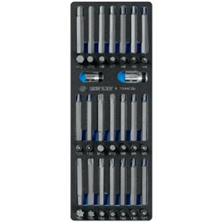 Набор вставок (бит) 10 мм, Torx, Spline, Hex, ложемент, 44 предмета KING TONY 9-1044CQV TONY - фото 714908