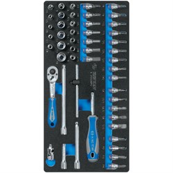 Набор торцевых головок 1/4" с принадлежностями, ложемент, 50 предметов KING TONY 9-2550MRV TONY - фото 714917