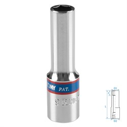 Головка торцевая глубокая шестигранная 3/8", 9 мм KING TONY 323509M TONY - фото 715054