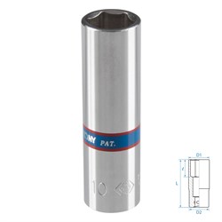 Головка торцевая глубокая шестигранная 1/4", 10 мм KING TONY 223510M TONY - фото 715055