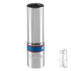 Головка торцевая глубокая шестигранная 3/8", 12 мм KING TONY 323512M TONY - фото 715059