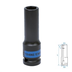 Головка торцевая ударная глубокая шестигранная 1/2", 13 мм KING TONY 443513M TONY - фото 715121