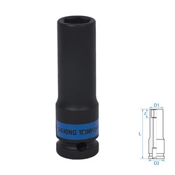 Головка торцевая ударная глубокая шестигранная 1/2", 14 мм KING TONY 443514M TONY - фото 715122