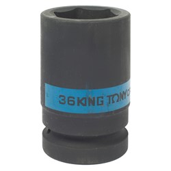 Головка торцевая ударная глубокая шестигранная 1", 36 мм KING TONY 843536M TONY - фото 715152