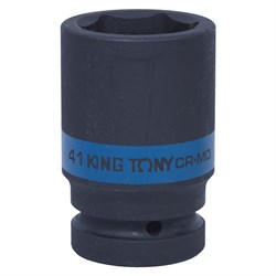 Головка торцевая ударная глубокая шестигранная 1", 41 мм KING TONY 843541M TONY - фото 715156