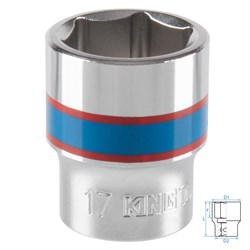 Головка торцевая стандартная шестигранная 3/8", 17 мм KING TONY 333517M TONY - фото 715448