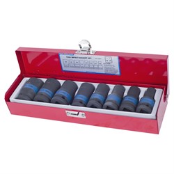 Набор ударных торцевых головок 1/2", шестигранные, тонкостенные, 10-24 мм, 8 предметов KING TONY 4413MP TONY - фото 715519