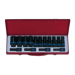 Набор ударных глубоких торцевых головок 1/2", шестигранные, 10-32 мм, 15 предметов KING TONY 4415MP03 TONY - фото 715520