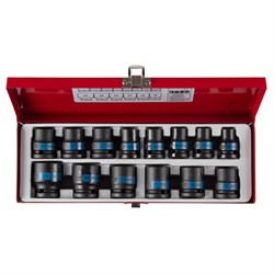 Набор ударных торцевых головок 1/2", шестигранные, 10-27 мм, 14 предметов KING TONY 4414MP TONY - фото 715524