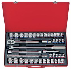 Набор торцевых головок с принадлежностями 1/2", двенадцатигранные, 8-32 мм, 43 предмета KING TONY 4042CR TONY - фото 715679