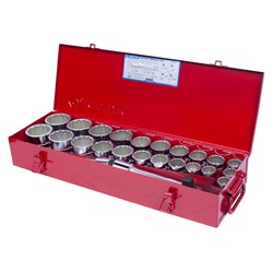 Набор торцевых головок с принадлежностями 3/4", двенадцатигранные, 22-50 мм, 7/8"-2", 26 предметов KING TONY 6226CR TONY - фото 715686