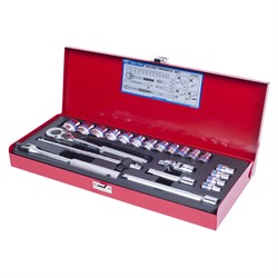 Набор торцевых головок с принадлежностями 3/8", двенадцатигранные, 6-22 мм 22 предмета KING TONY 3023MR TONY - фото 715695