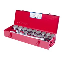 Набор торцевых головок с принадлежностями 3/4", двенадцатигранные, 7/8"-2", 23 предмета KING TONY 6023SR TONY - фото 715699