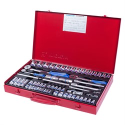 Набор торцевых головок с принадлежностями 1/4", 3/8", 1/2", шестигранные, 4-32 мм, 62 предмета KING TONY 9564MR TONY - фото 715718