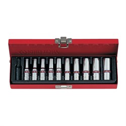 Набор глубоких торцевых головок 1/4", шестигранные, 5/32"-1/2", 10 предметов KING TONY 2510SR TONY - фото 715731