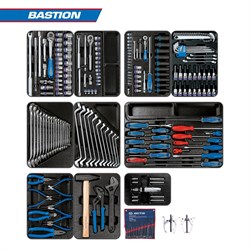 Набор инструментов "BASTION" для тележки, 10 ложементов, 204 предмета KING TONY 946-100MRD-MT TONY - фото 715777