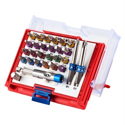Набор вставок (бит) 1/4", PH, PZ, Hex, Torx, Slotted, 28 предметов МАСТАК 058-11028C 058-11028C - фото 716114