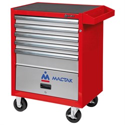 Тележка инструментальная, 5 выдвижных ящиков и отсек, "ОПТИМА", красная МАСТАК 522-05581MR 522-05581MR - фото 716143