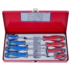 Набор отверток в металлическом кейсе KING TONY 8 предметов 33108MR - фото 716160