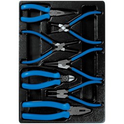 Набор съемников стопорных колец, пассатижей и бокорезов, ложемент, 7 предметов KING TONY 9-40207GP TONY - фото 716223