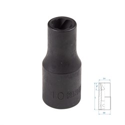 Головка для поврежденного крепежа 1/2", 10 мм KING TONY 9TD403-10M TONY - фото 716444