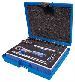 Набор торцевых головок с принадлежностями 1/4", шестигранные, 4-14 мм, 17 предметов KING TONY 2516MRV03 Tony - фото 716581