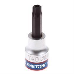Насадка (бита) торцевая 3/8", Torx, T40, L = 50 мм, с отверстием KING TONY 302740 Tony - фото 716594