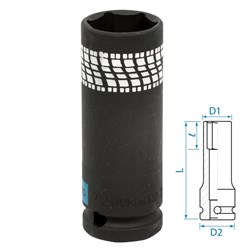 Головка торцевая ударная глубокая 1/2", 22 мм, тонкостенная KING TONY 441522M TONY - фото 716885