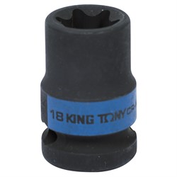Головка торцевая ударная TORX Е-стандарт 1/2", E18, L = 38 мм KING TONY 457518M TONY - фото 716921