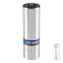 Головка торцевая TORX Е-стандарт 3/8", E18, L = 63 мм KING TONY 327518M TONY - фото 716933