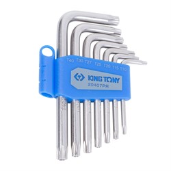 Набор Г-образных Torx, T10H-T40H, короткие, с отверстием, 7 предметов KING TONY 20407PR TONY - фото 717029