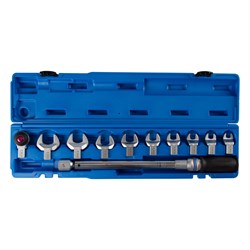 Динамометрический ключ серии "FIT", 14х18 мм с набором рожковых насадок 13-30 мм, 40-200 Нм, кейс KING TONY 345202D11MR TONY - фото 717116