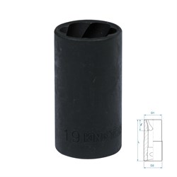 Головка для поврежденного крепежа 1/2", 19 мм KING TONY 9TD403-19M TONY - фото 717127