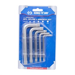 Набор Г-образных Spline, M5-M12, короткие, 5 предметов KING TONY 20505PR01 TONY - фото 717190