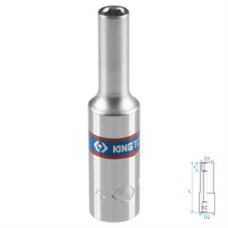 Головка торцевая глубокая шестигранная 1/4", 4 мм KING TONY 223504M TONY - фото 717195