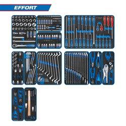 Набор инструментов "EFFORT" для тележки, 12 ложементов, 235 предметов KING TONY 934-235MRVD TONY - фото 717557