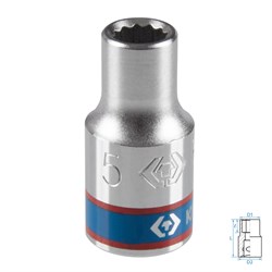 Головка торцевая стандартная двенадцатигранная 1/4", 5 мм KING TONY 233005M TONY - фото 717668