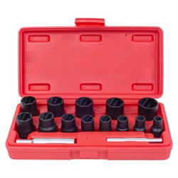 Набор торцевых головок для поврежденных гаек и болтов, 8-21 мм, кейс, 15 предметов МАСТАК 109-30015C 109-30015C - фото 717761