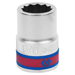 Головка торцевая стандартная двенадцатигранная 3/4", 13/16", дюймовая KING TONY 633026S TONY - фото 717773