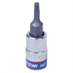 Насадка (бита) торцевая 1/4", Torx T10, L = 37 мм KING TONY 203310 TONY - фото 717794