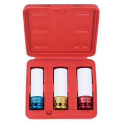 Набор ударных глубоких шестигранных головок 1/2", 17, 19, 21 мм, пластиковое покрытие, кейс,  МАСТАК 006-43C 006-43C - фото 717850