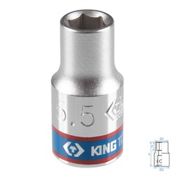 Головка торцевая стандартная шестигранная 1/4", 5,5 мм KING TONY 233555M TONY - фото 718044