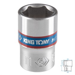 Головка торцевая стандартная шестигранная 1/4", 11 мм KING TONY 233511M TONY - фото 718045